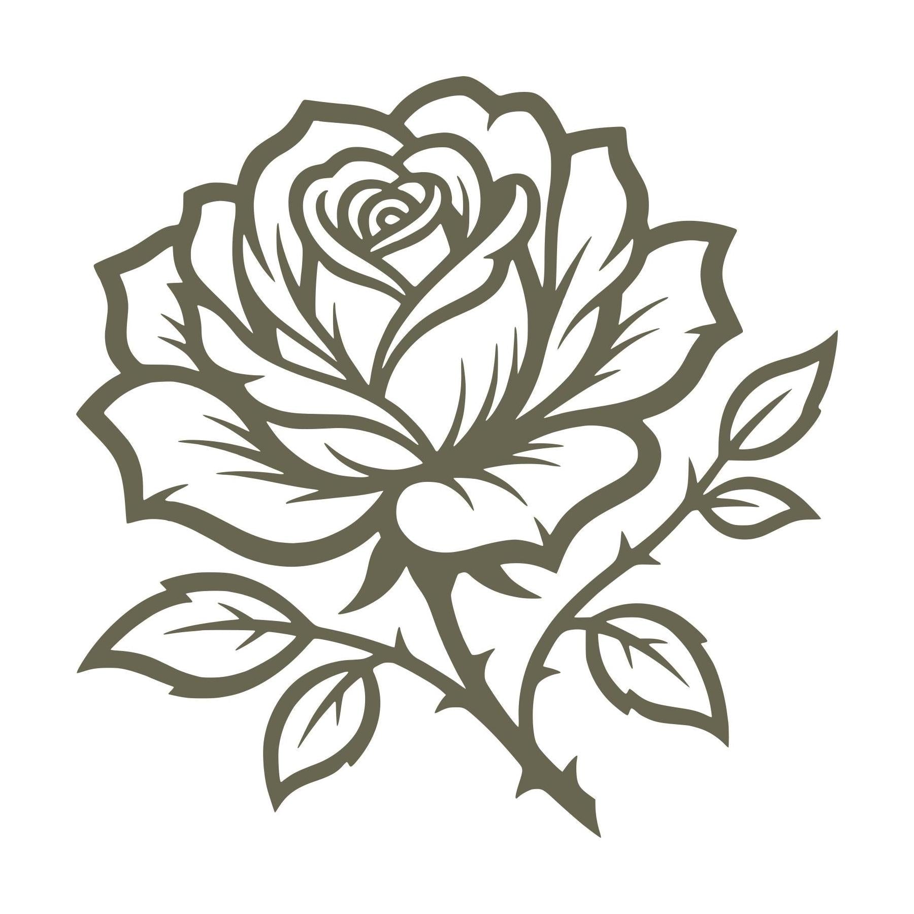 Rose Delrin Leather Stamp