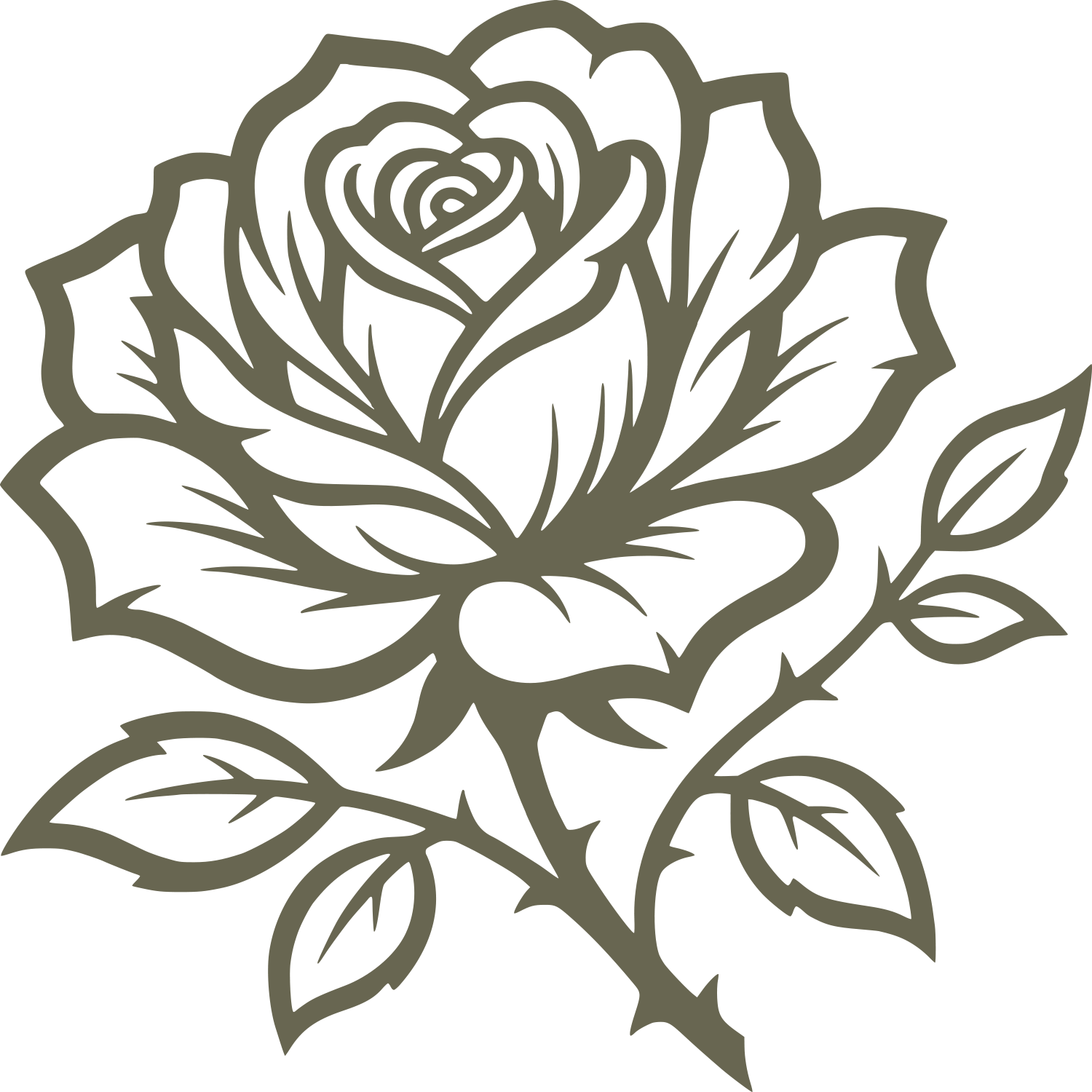 Rose Delrin Leather Stamp