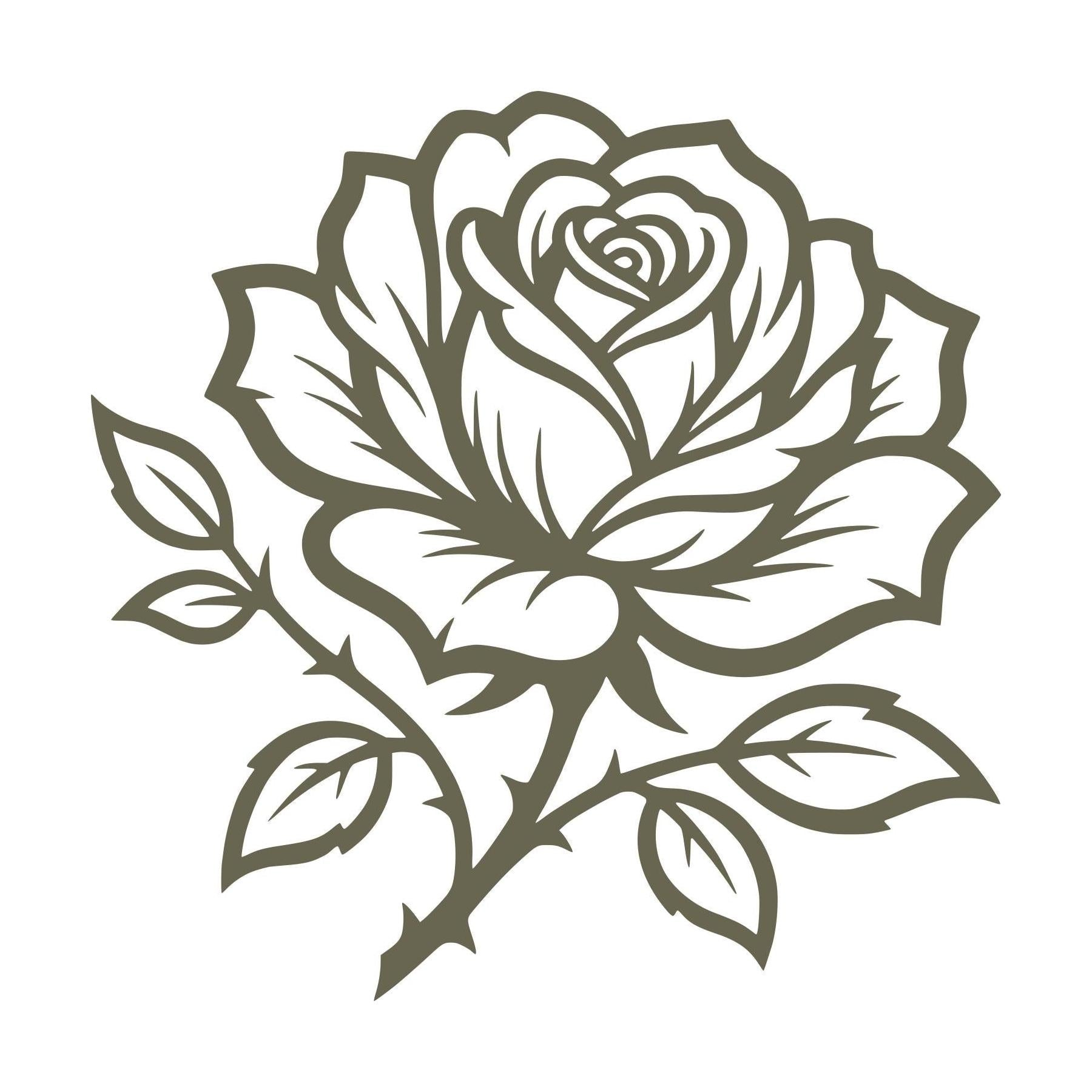 Rose Delrin Leather Stamp