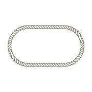 Delrin leather stamp with a twisted rope oval design, perfect for western and nautical-themed leatherworking projects.