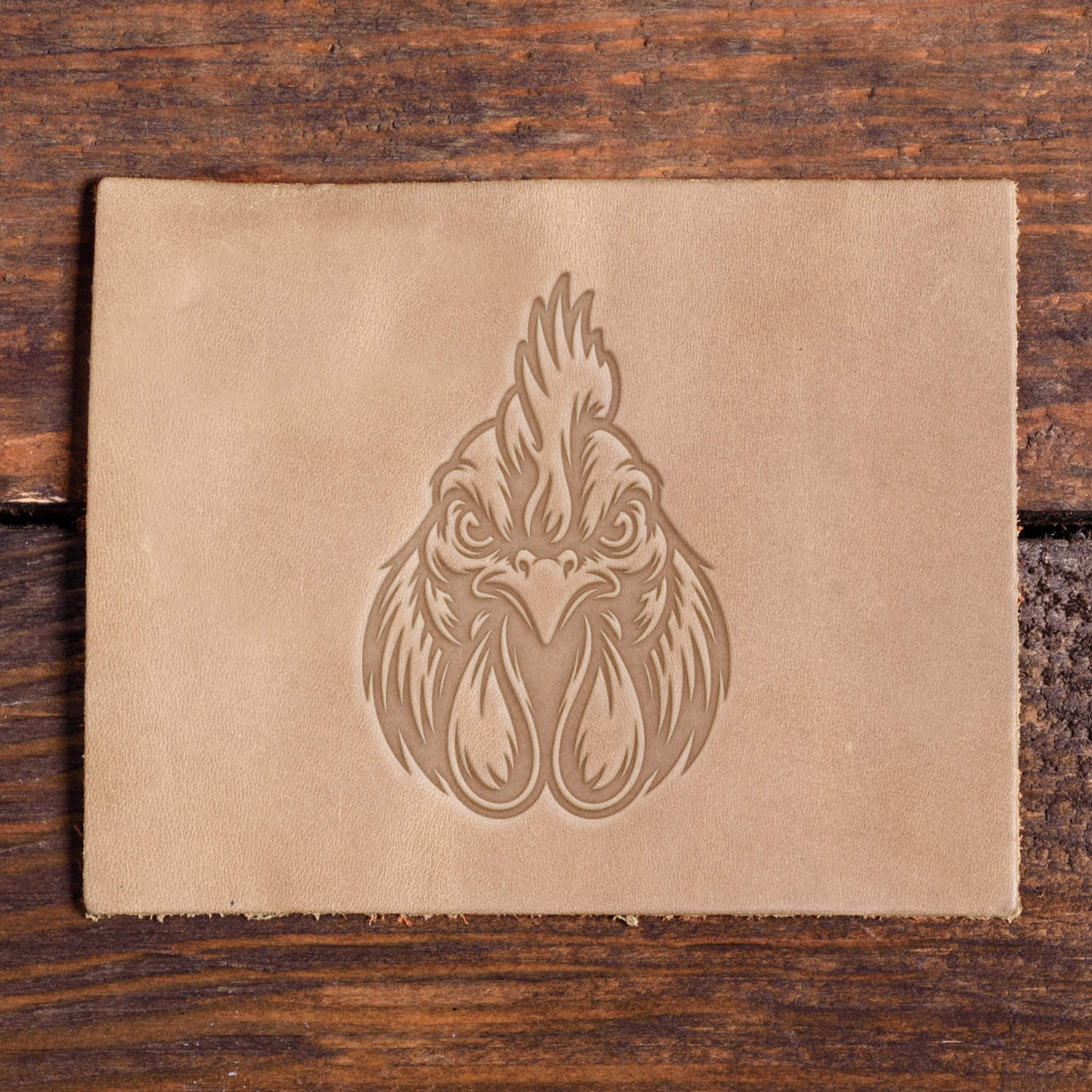 Rooster Head Delrin Leather Stamp