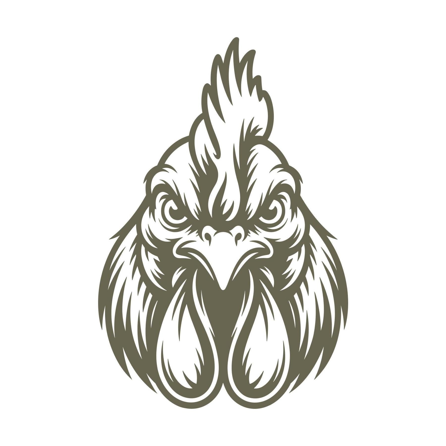 Rooster Head Delrin Leather Stamp