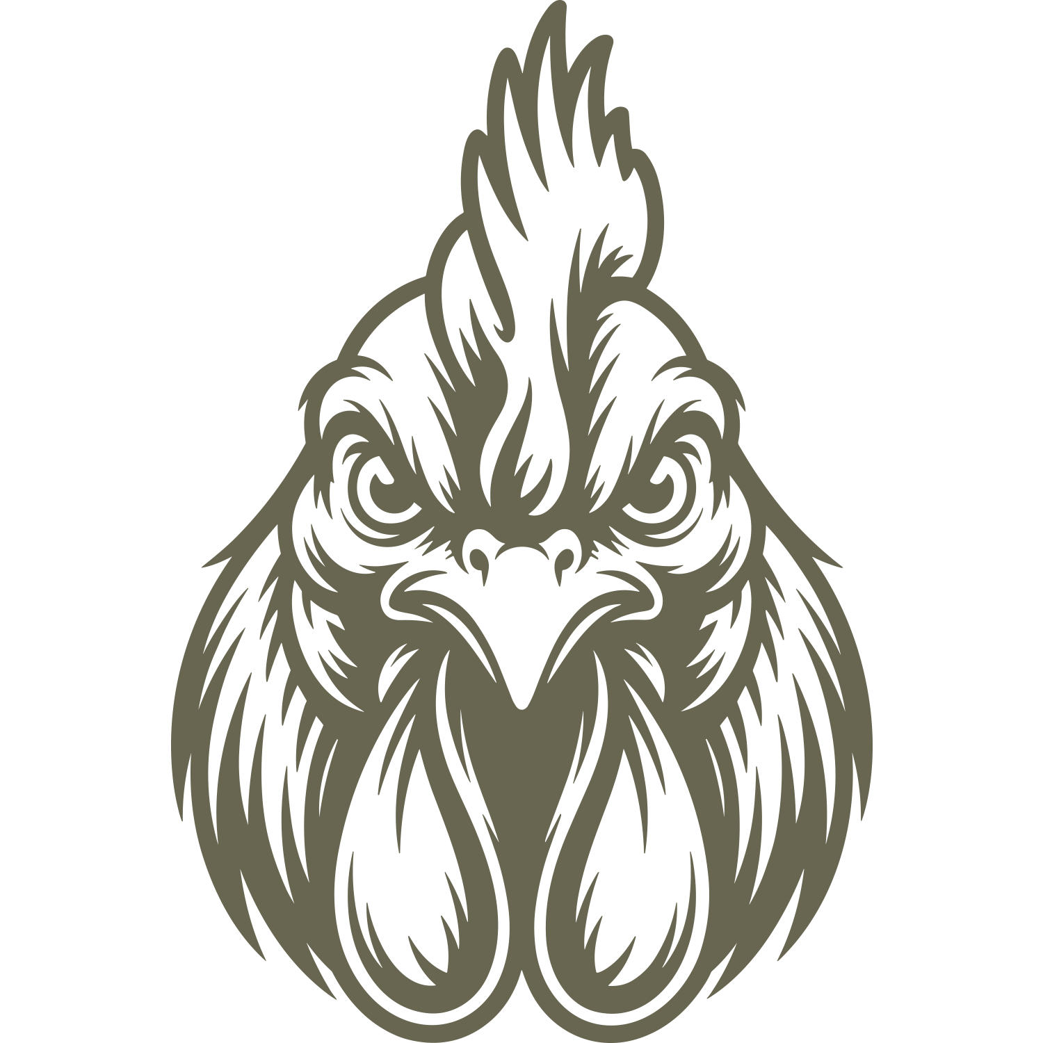 Rooster Head Delrin Leather Stamp