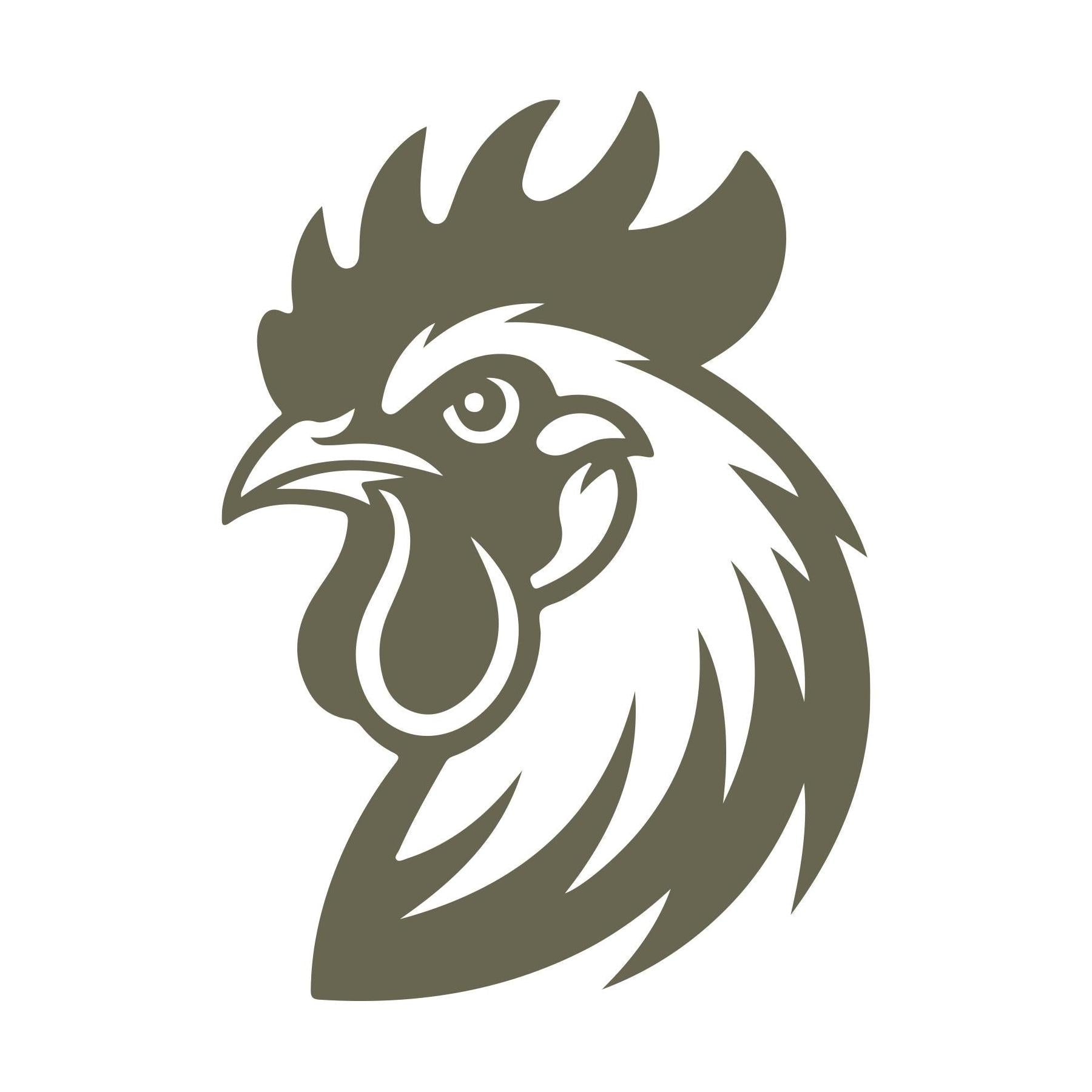 Rooster Head Delrin Leather Stamp