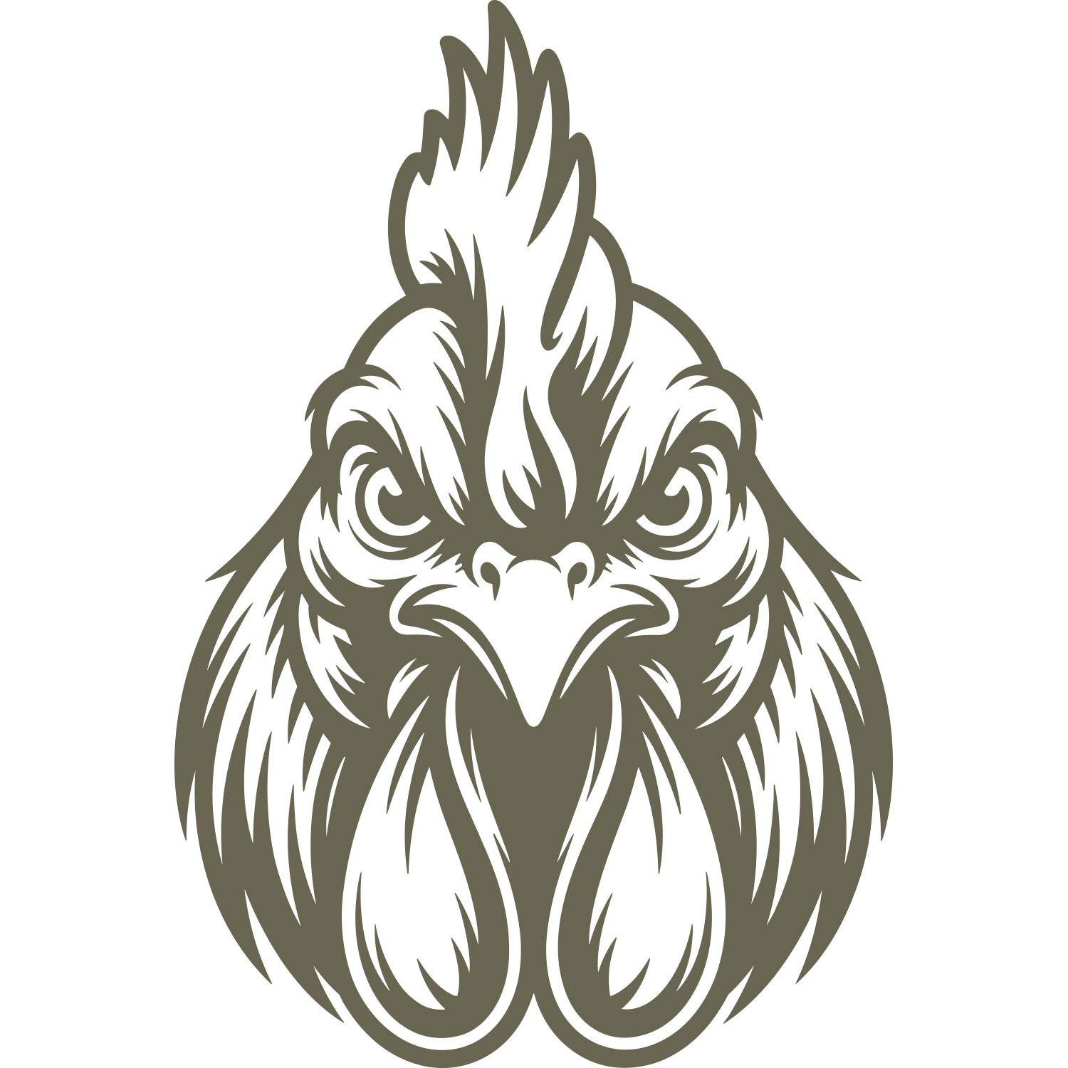 Rooster Head Delrin Leather Stamp