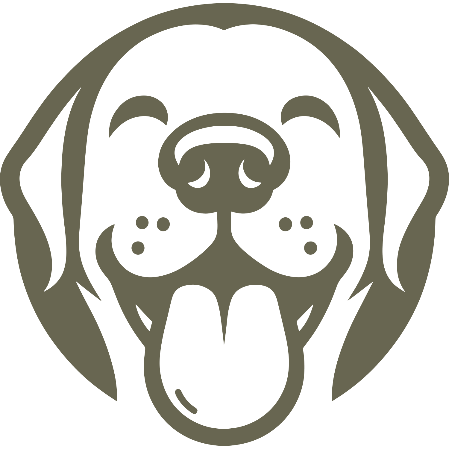 Labrador Retriever Dog Head Delrin Leather Stamp