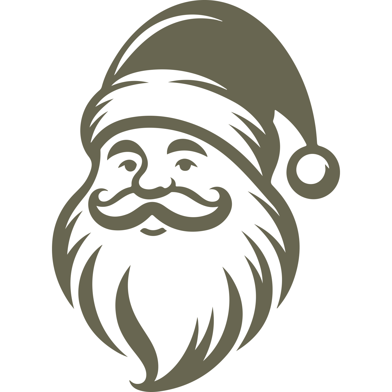 Santa Claus Delrin Leather Stamp