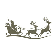 Santa Claus in Sleigh with Reindeer Delrin Leather Stamp