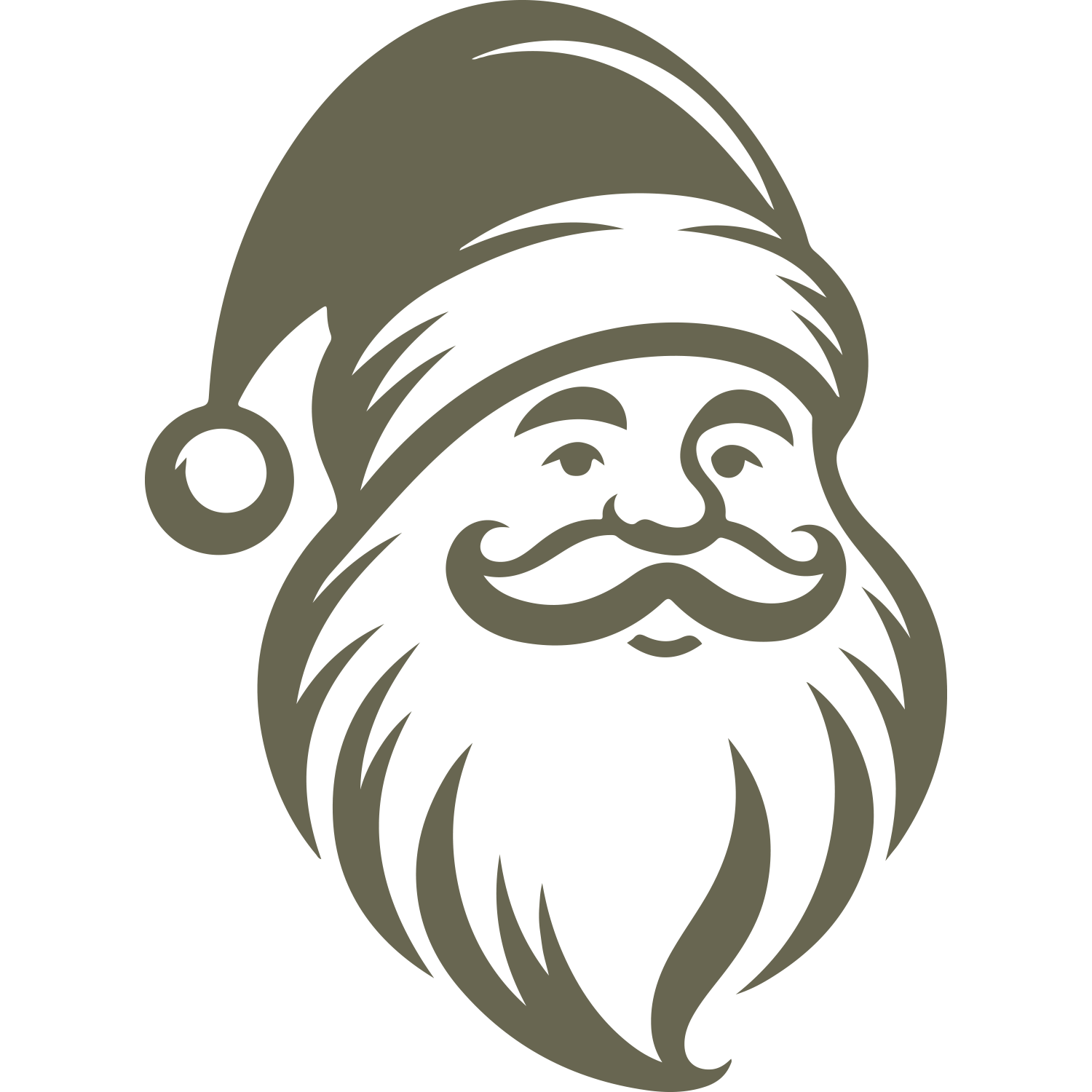 Santa Claus Delrin Leather Stamp
