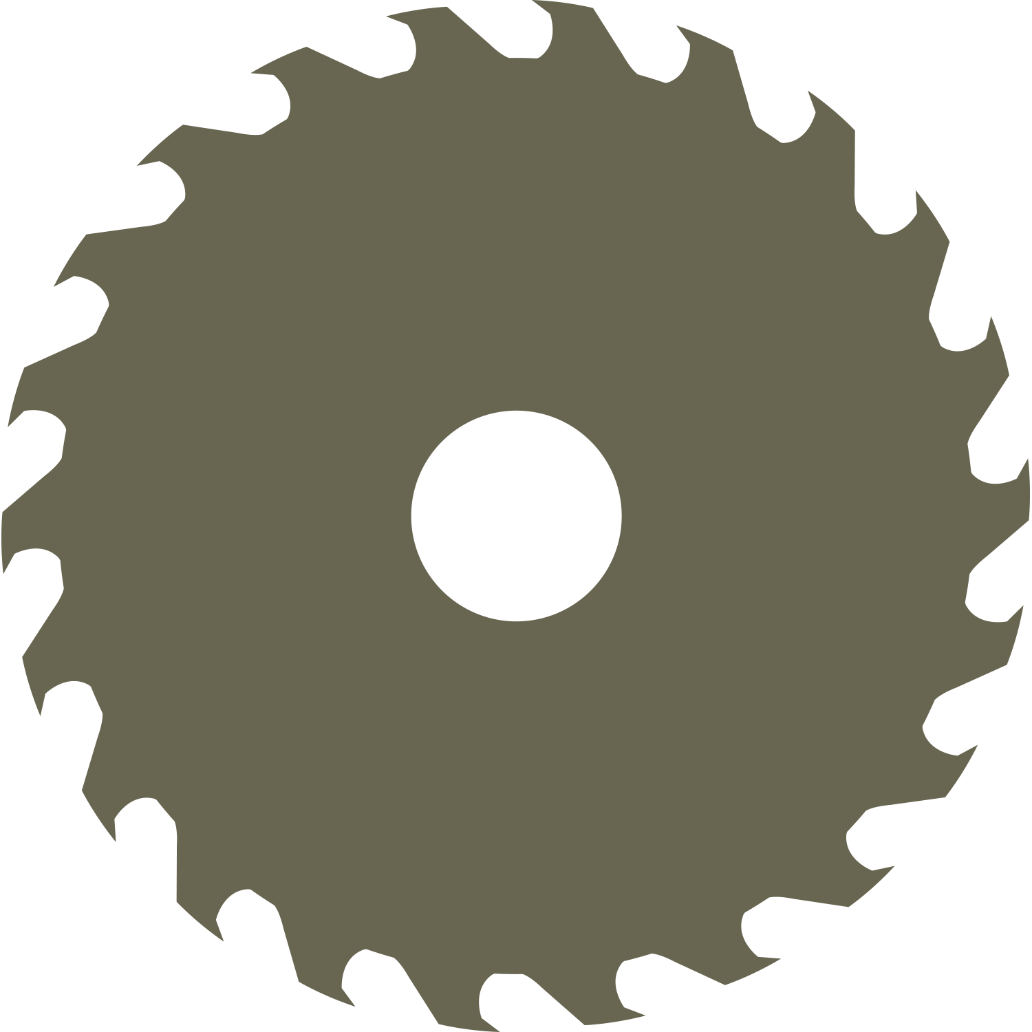 Circular Saw Blade Delrin Leather Stamp