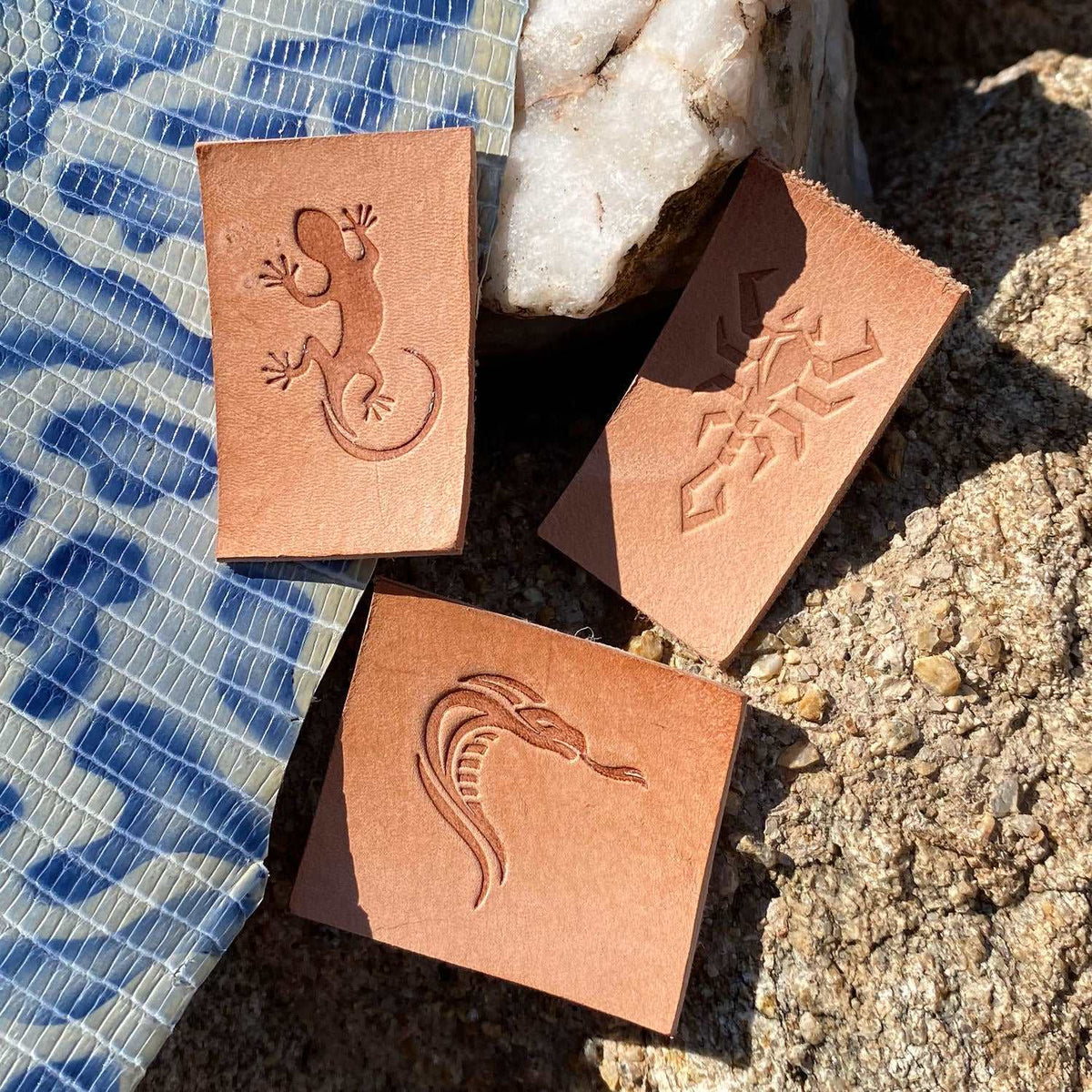 Gecko Delrin Leather Stamp