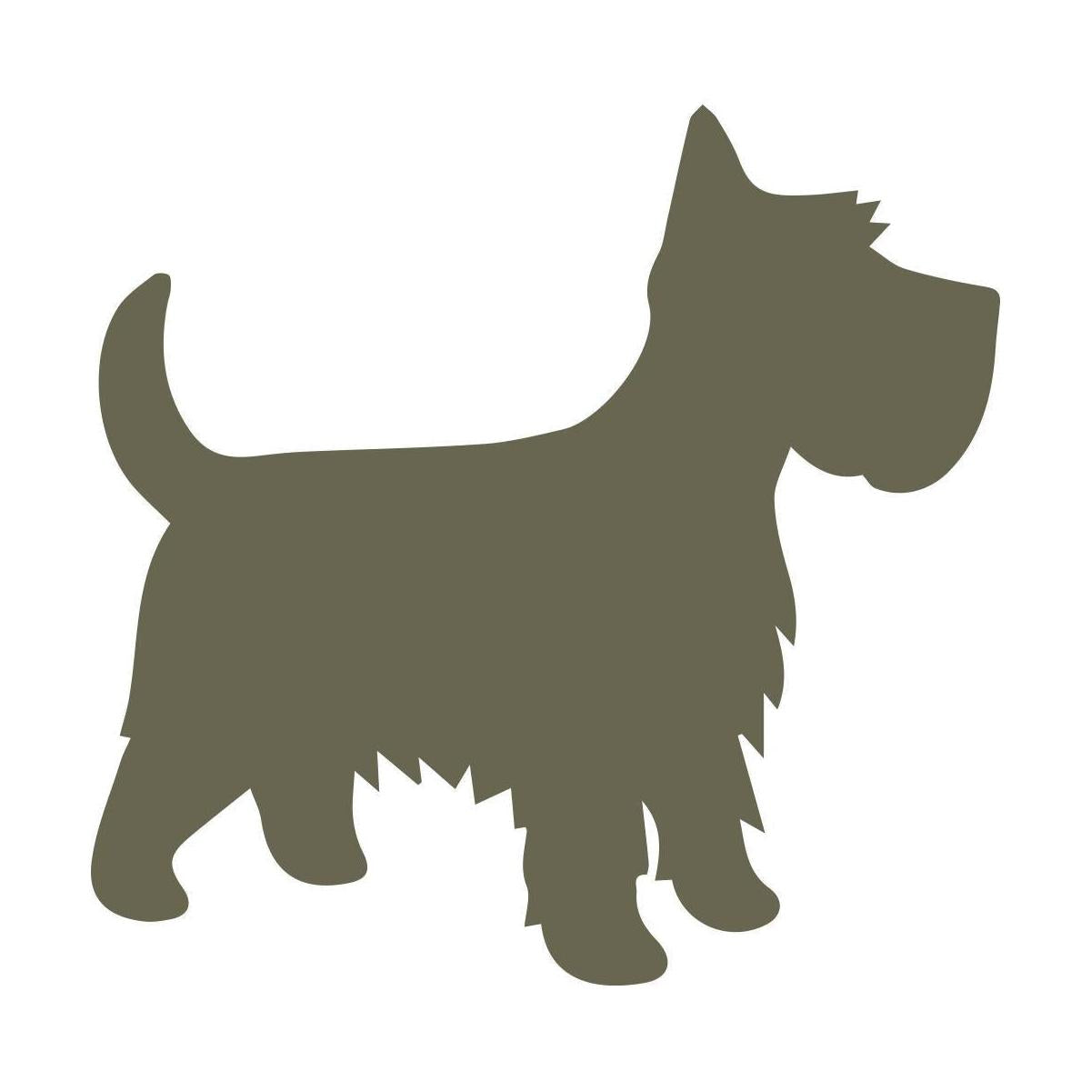 Scottish Terrier design leather stamp made from Delrin for pet and animal-themed leatherworking projects
