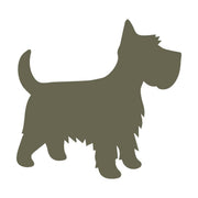 Scottish Terrier design leather stamp made from Delrin for pet and animal-themed leatherworking projects
