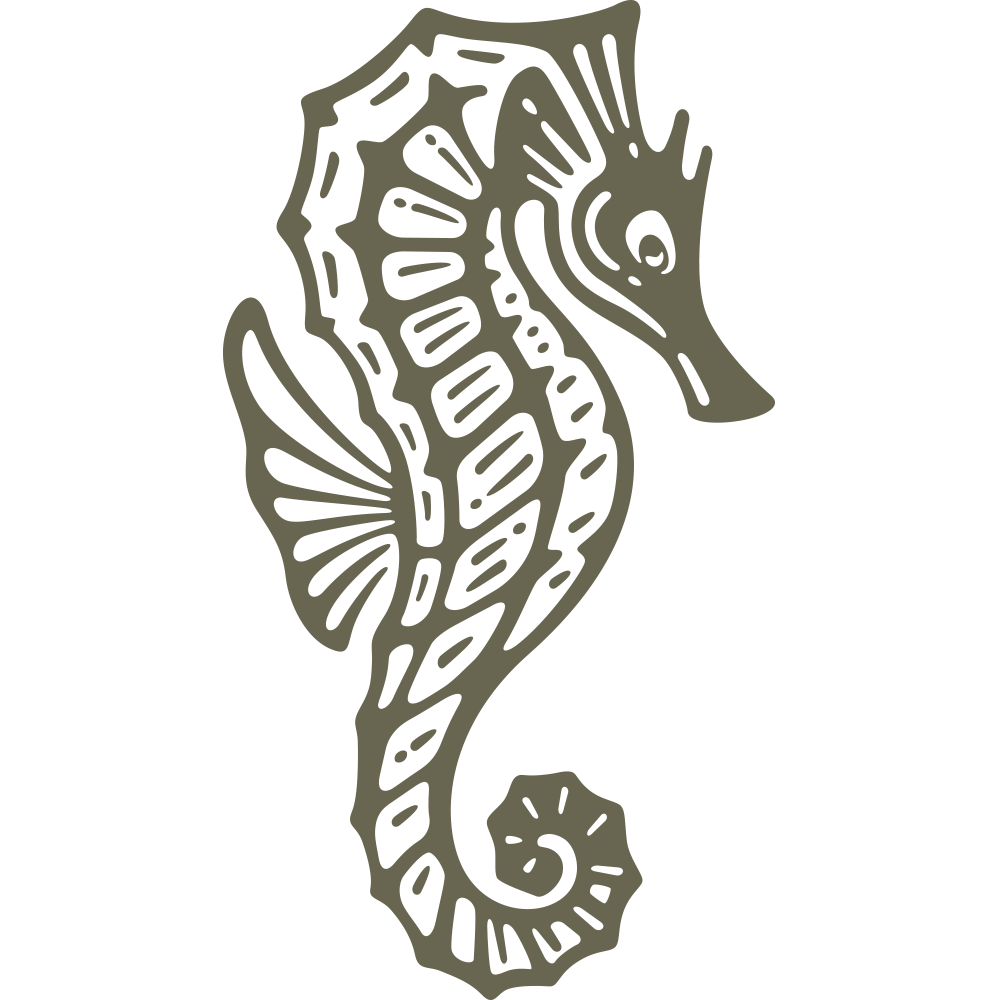 Seahorse Delrin Leather Stamp