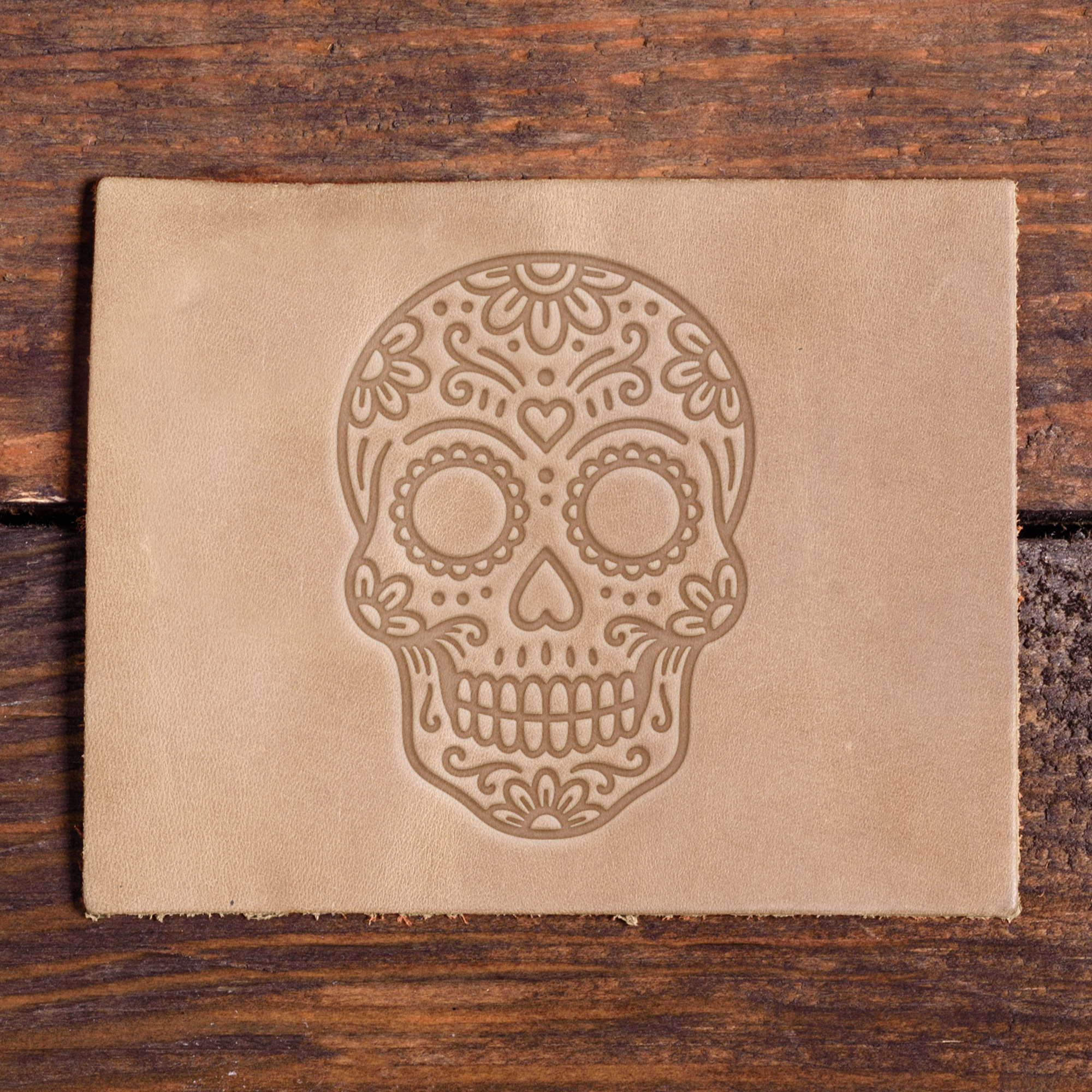 Sugar Skull Delrin Leather Stamp