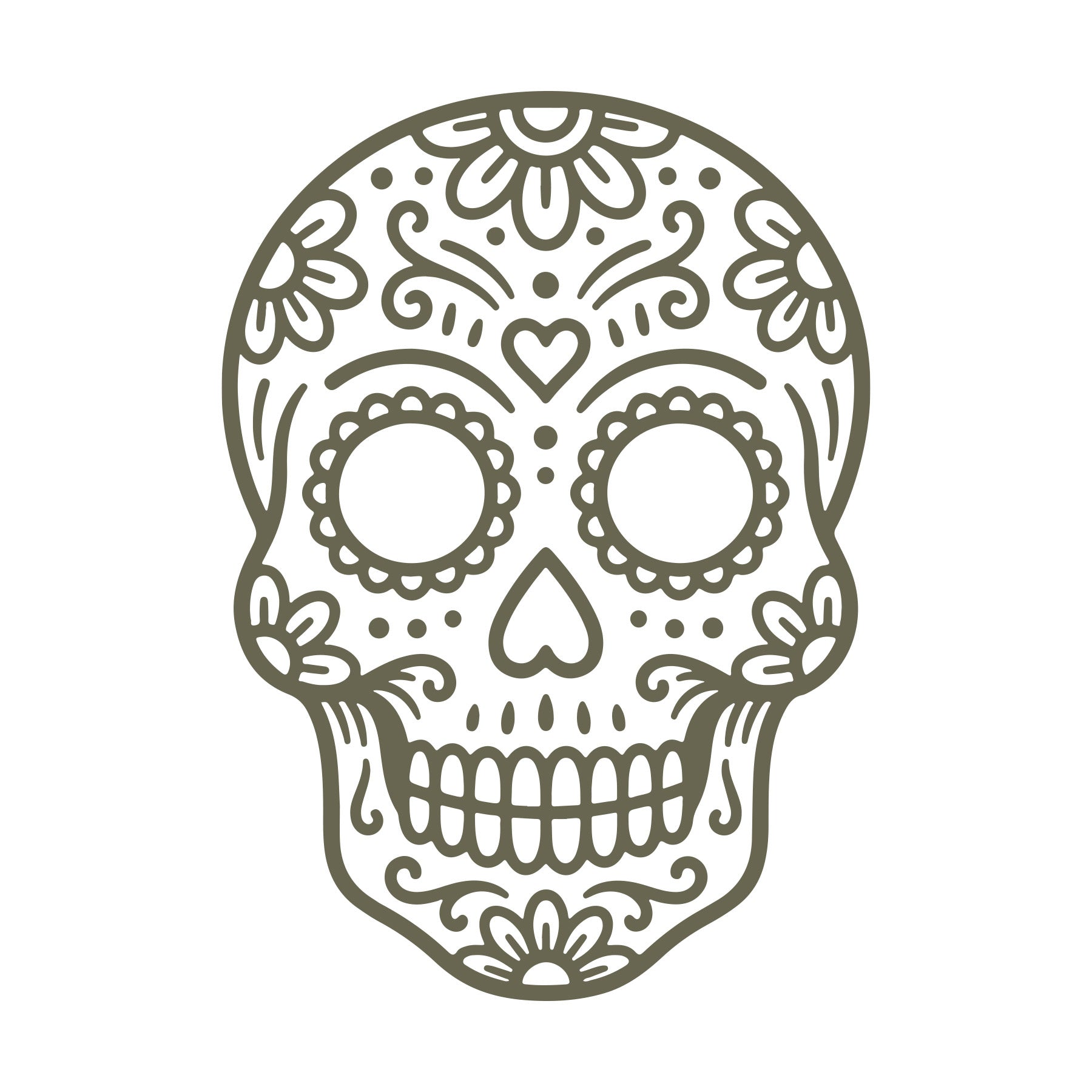 Sugar Skull Delrin Leather Stamp