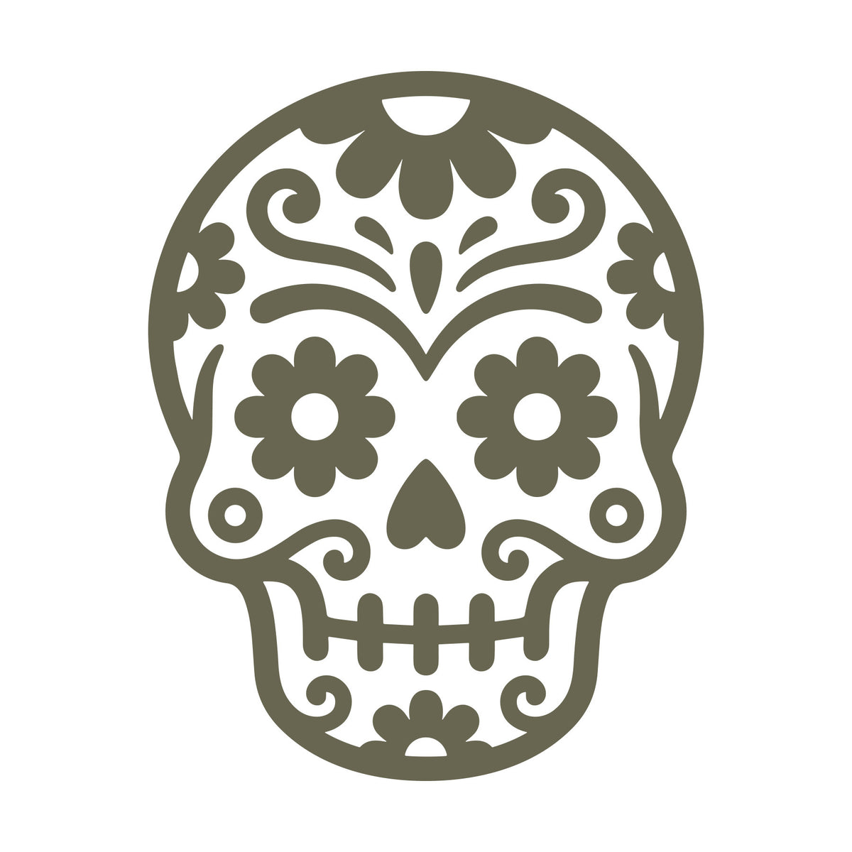 Sugar Skull Delrin Leather Stamp