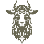 Fiery Sheep Head Delrin Leather Stamp