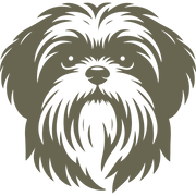 Shaggy Shih Tzu face with expressive eyes and detailed fur—great for pet tags, custom leather gifts, or dog-themed leather accessories.