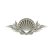 Scallop Shell with Waves Delrin Leather Stamp