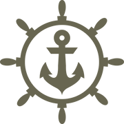 Ship Wheel and Anchor Delrin Leather Stamp