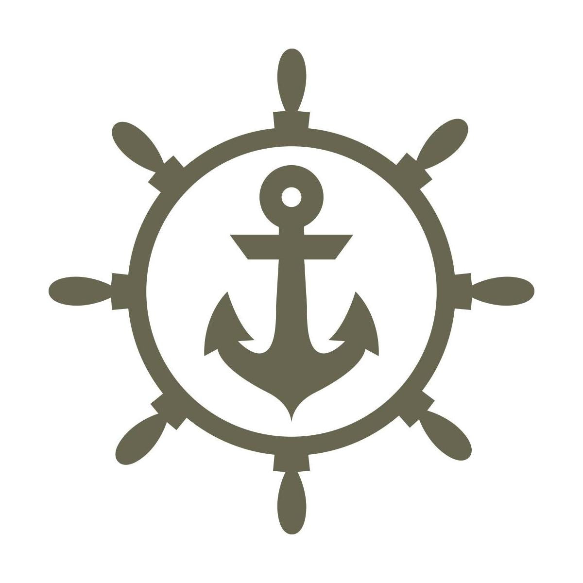 Ship Wheel and Anchor Delrin Leather Stamp