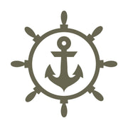 Ship Wheel and Anchor Delrin Leather Stamp