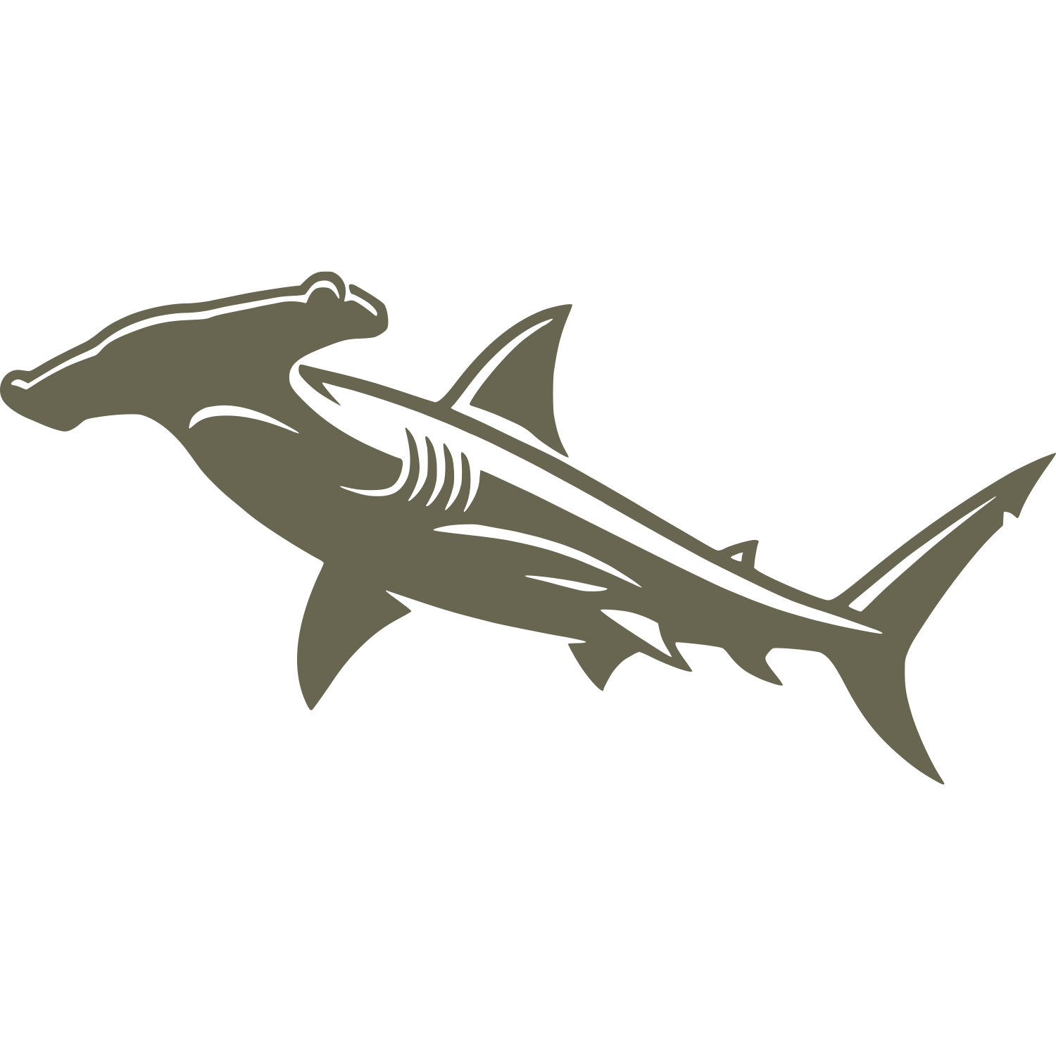 Hammerhead Shark Delrin Leather Stamp
