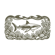 Shark in Coral Reef Delrin Leather Stamp