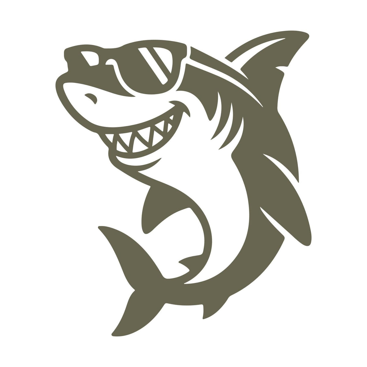 Shark with Sunglasses Delrin Leather Stamp