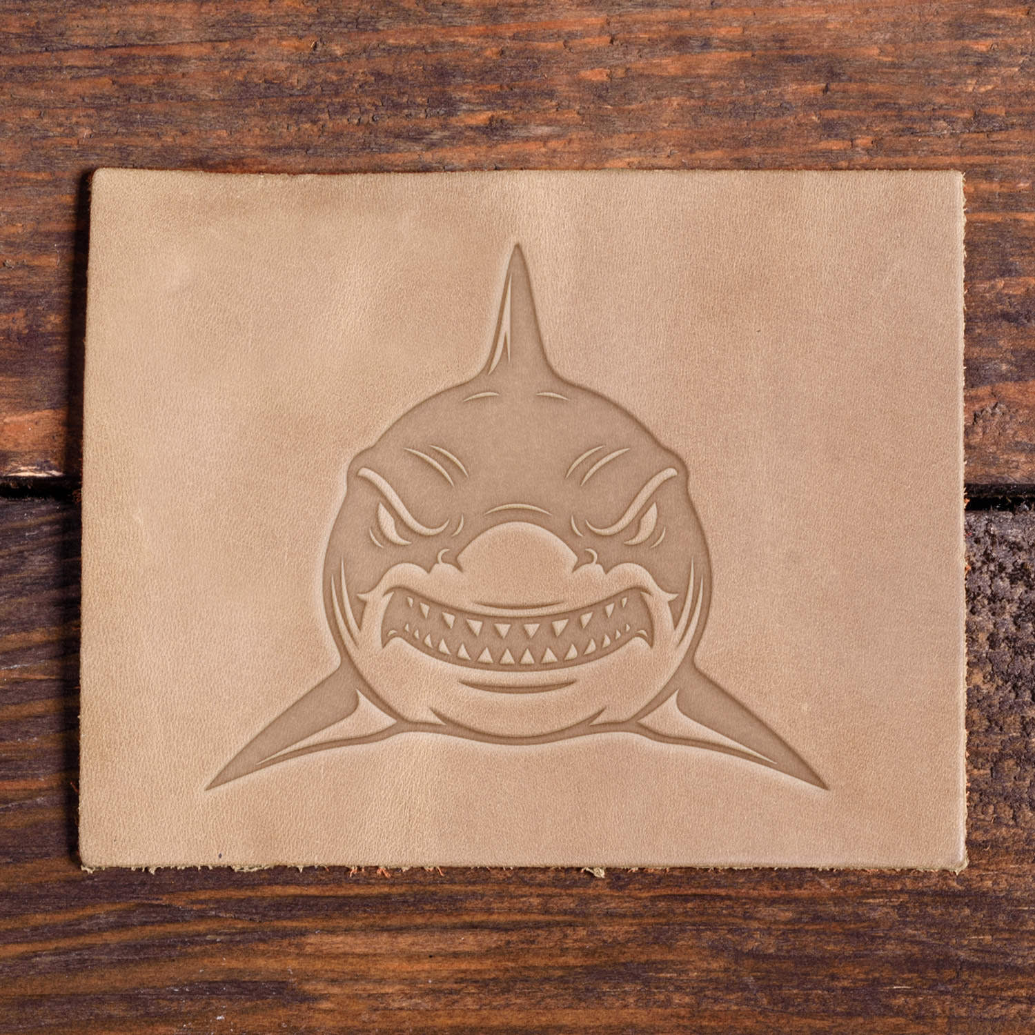 Angry Shark Delrin Leather Stamp