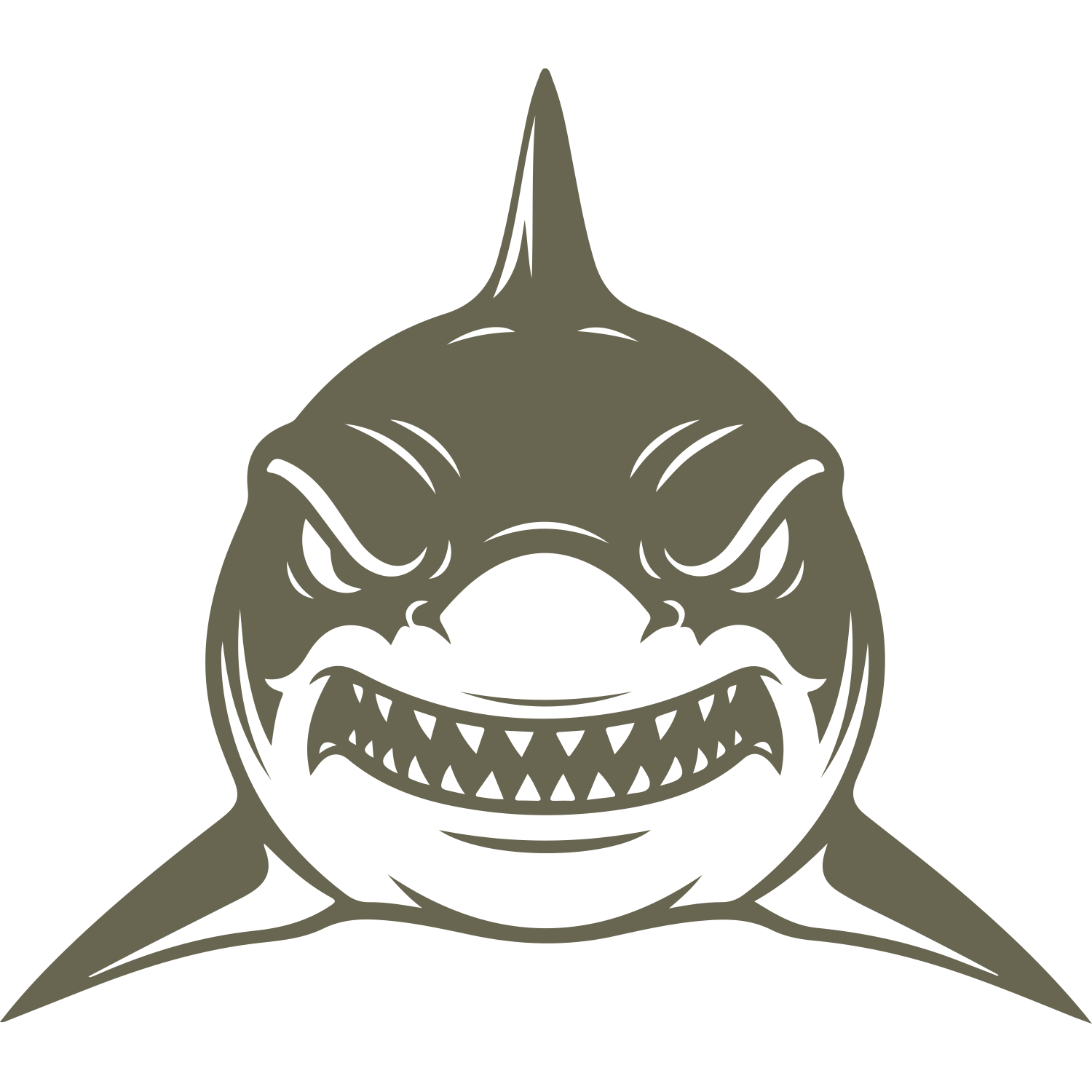 Angry Shark Delrin Leather Stamp