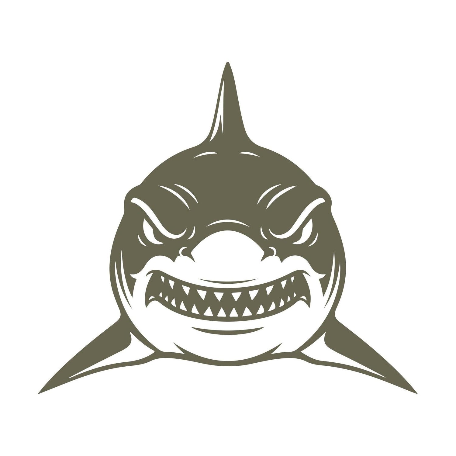 Angry Shark Delrin Leather Stamp