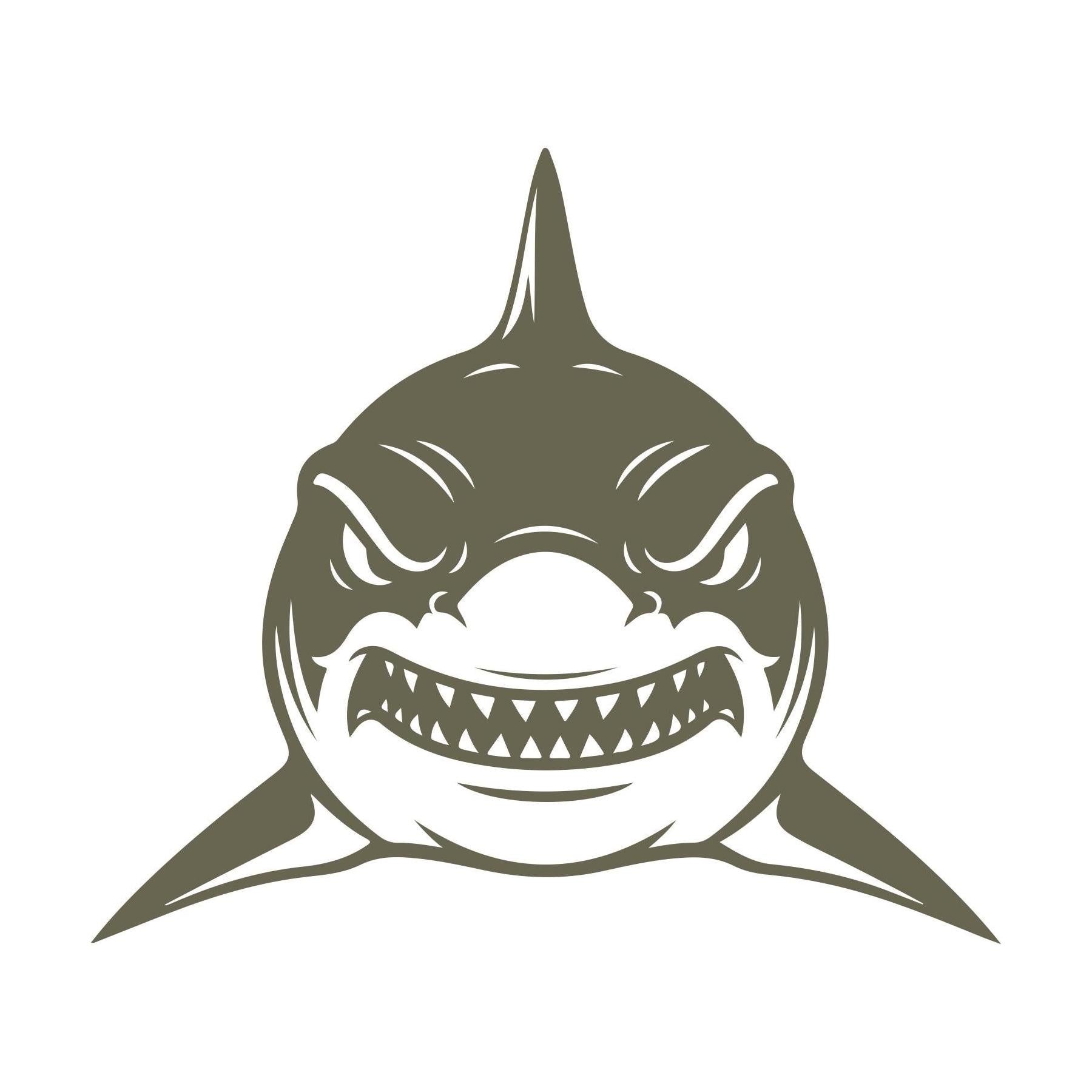 Angry Shark Delrin Leather Stamp