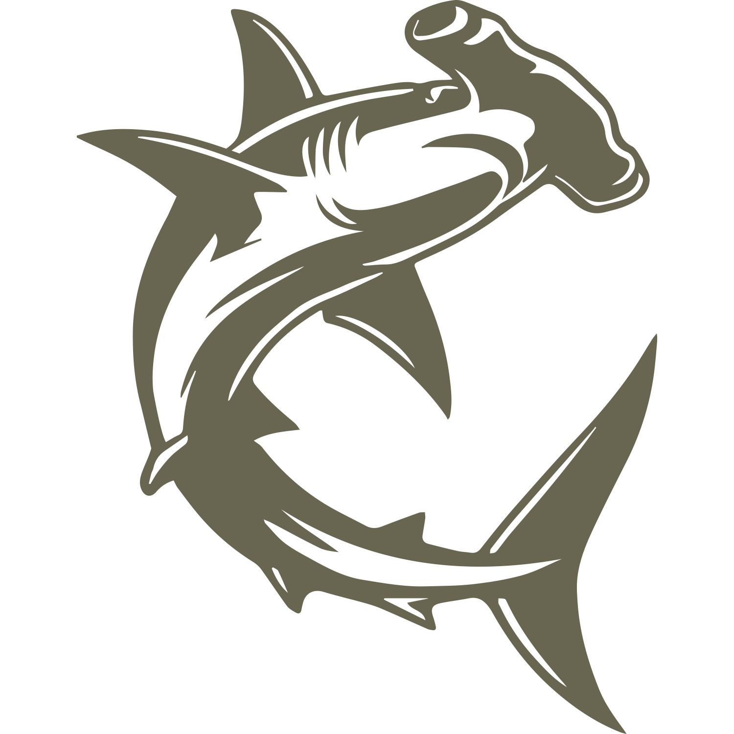 Hammerhead Shark Delrin Leather Stamp