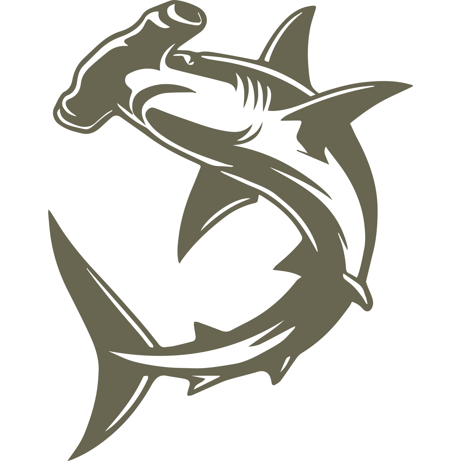 Hammerhead Shark Delrin Leather Stamp