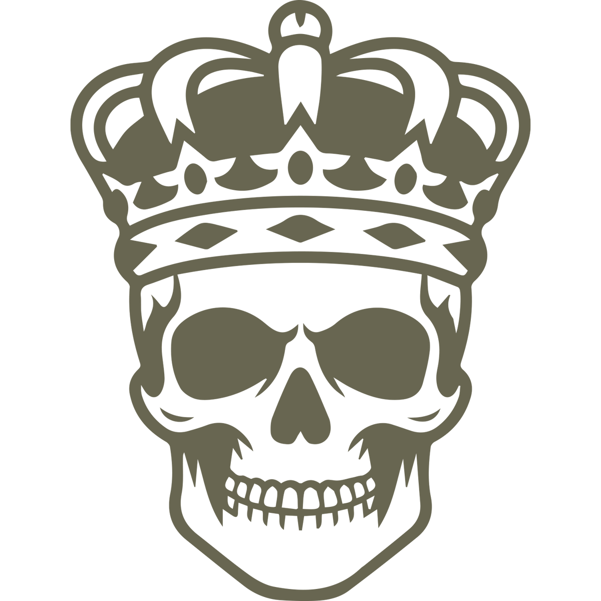 Skull with Crown Delrin Leather Stamp