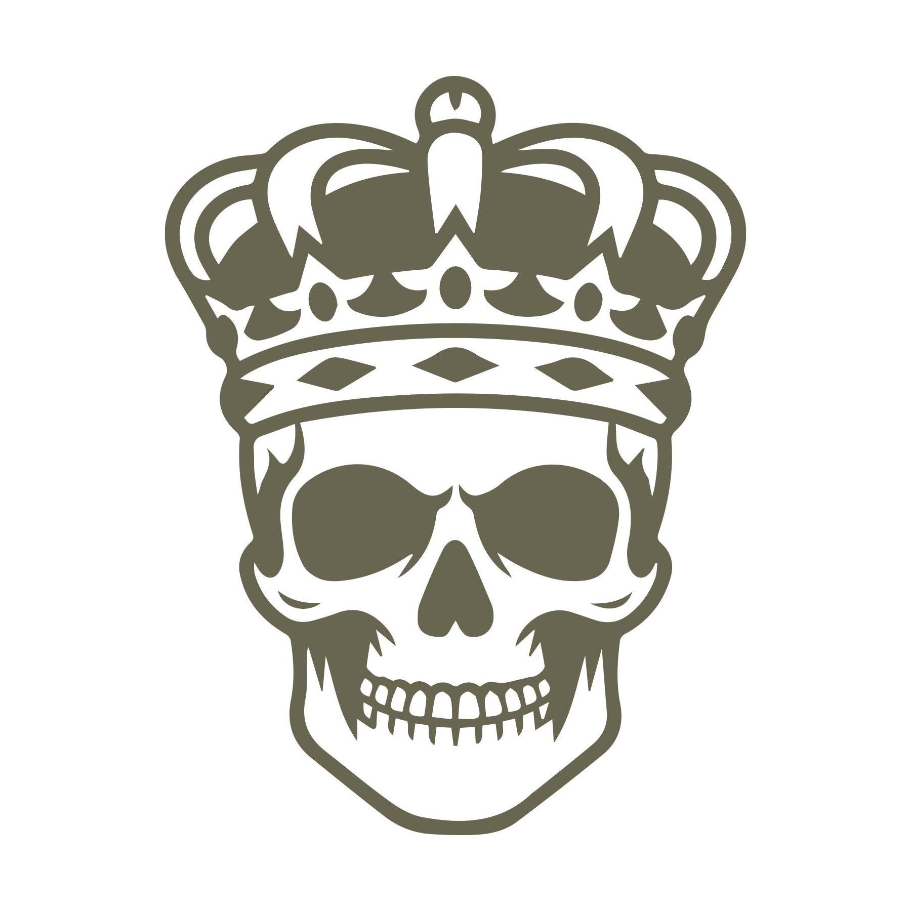 Skull with Crown Delrin Leather Stamp