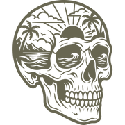 Tropical Skull Delrin Leather Stamp