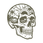 Tropical Skull Delrin Leather Stamp