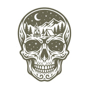 Camping Skull Delrin Leather Stamp