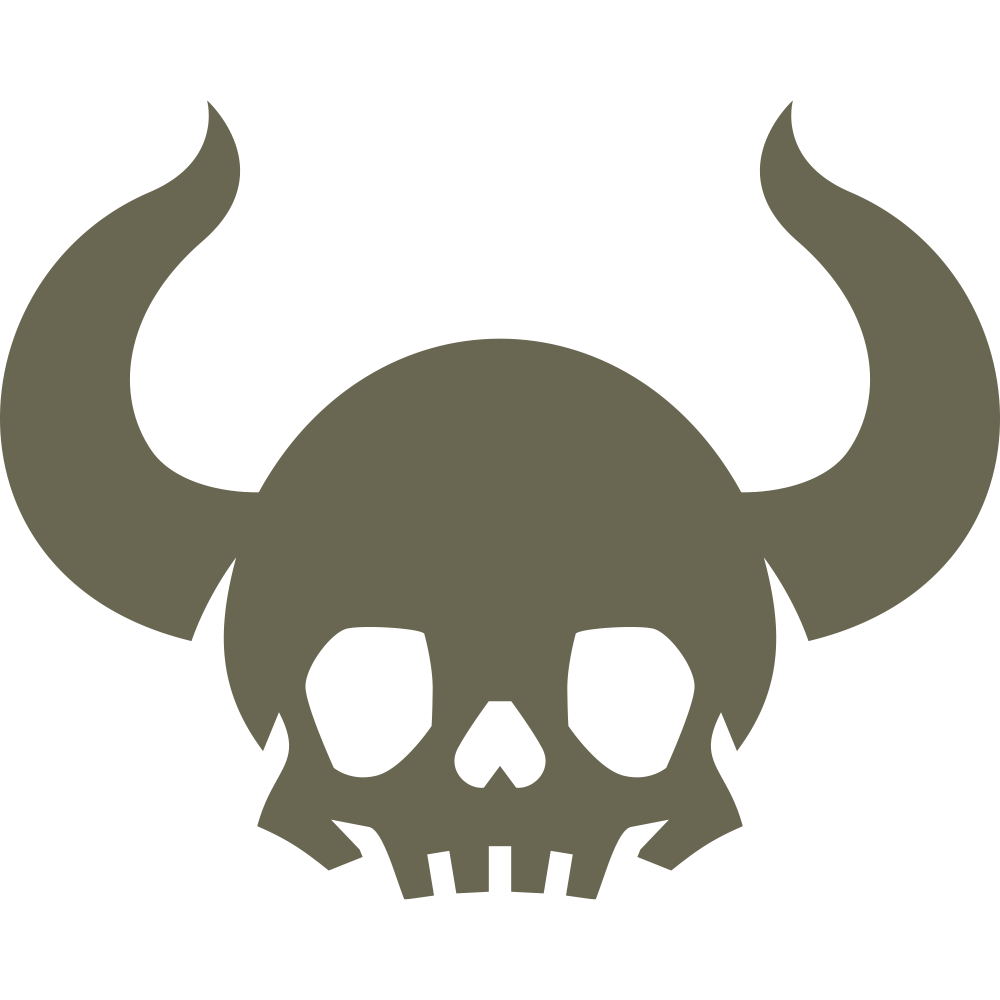 Skull with Horns Delrin Leather Stamp