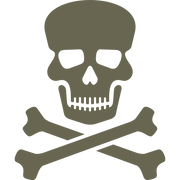 Bold skull and crossbones design rendered as a Delrin leather stamp—perfect for pirate-themed leather patches, spooky Halloween crafts, or edgy accessories with attitude.
