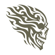 Flaming Skull Leather Stamp