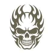 Flaming Skull Leather Stamp