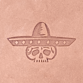 Sombrero Skull Delrin Leather Stamp