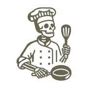 Skeleton Chef Delrin Leather Stamp