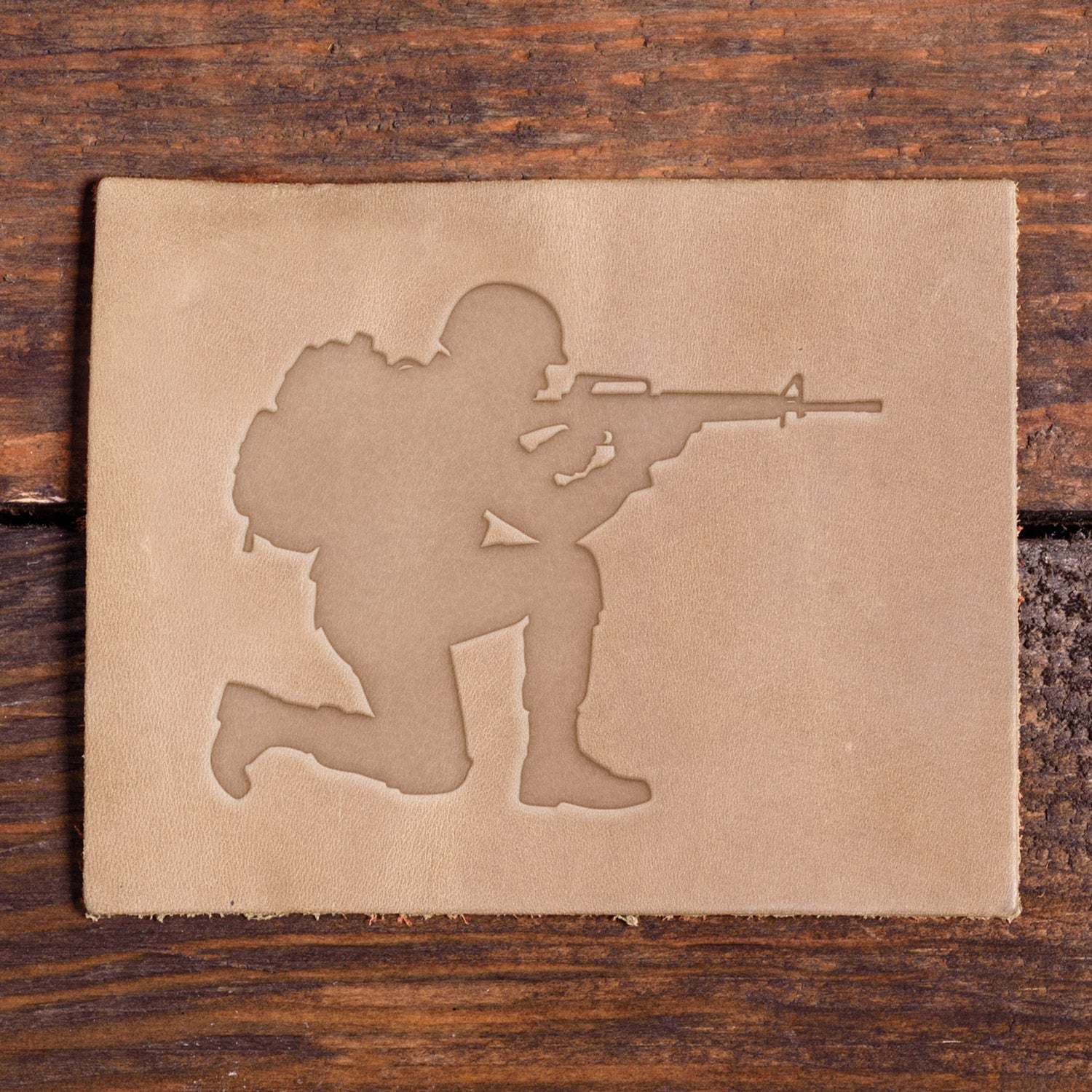 Kneeling Soldier Delrin Leather Stamp