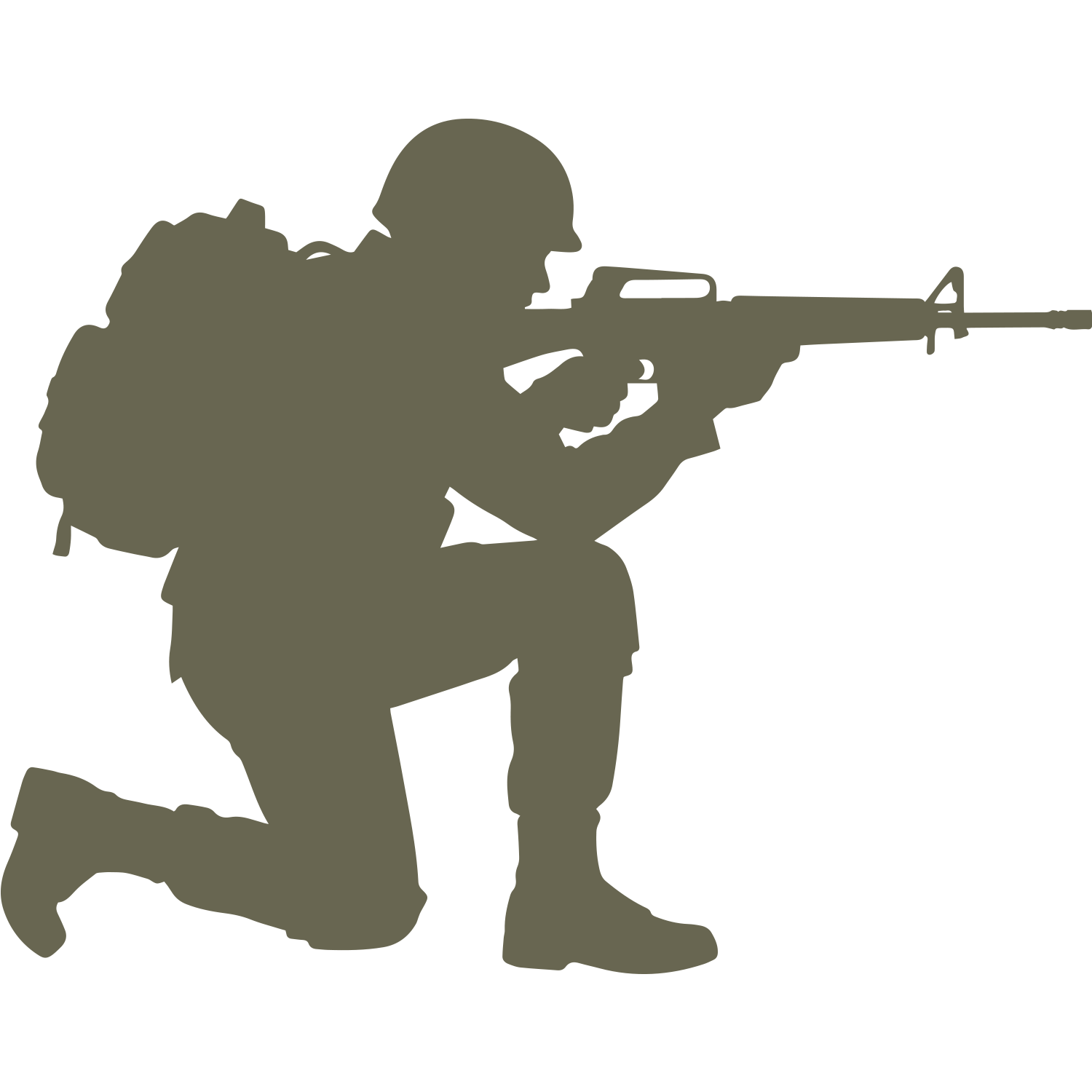Kneeling Soldier Delrin Leather Stamp
