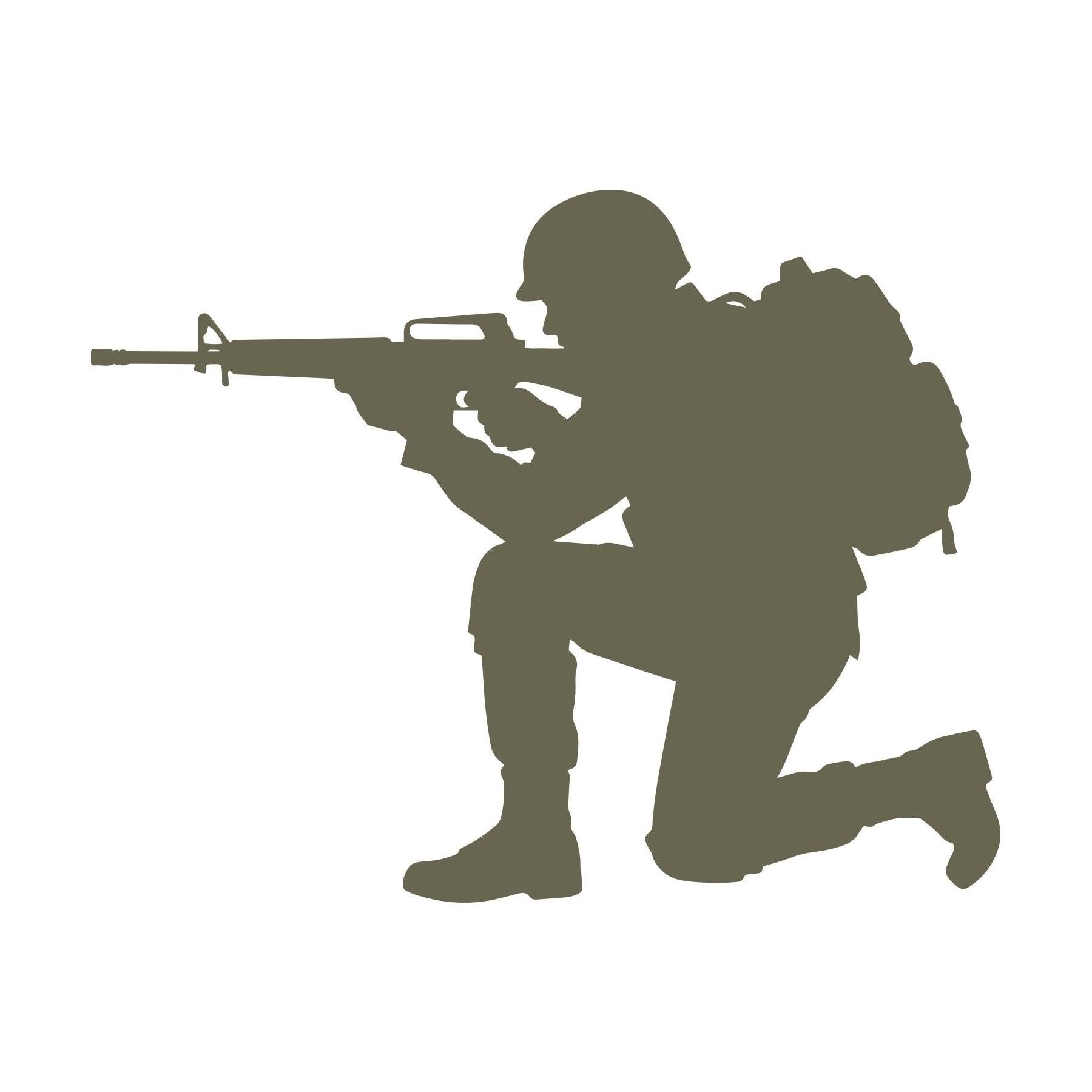 Kneeling Soldier Delrin Leather Stamp